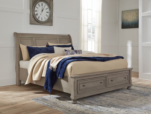 Signature Design by Ashley® Lettner Light Gray King Sleigh Bed 1