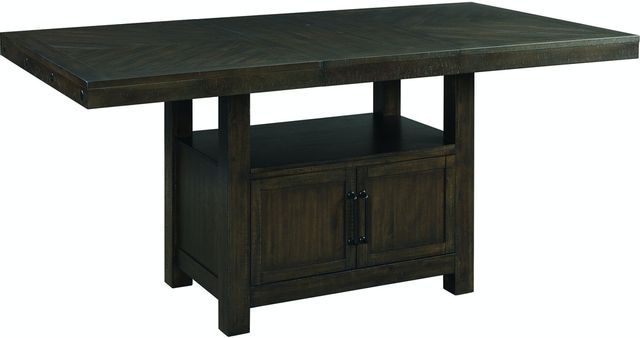 Elements Colorado Counter Height Table, 4 Counter Chairs & Storage Bench-1