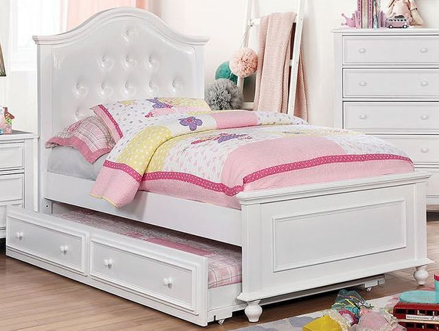 Furniture of America® Olivia White Twin Platform Youth Bed