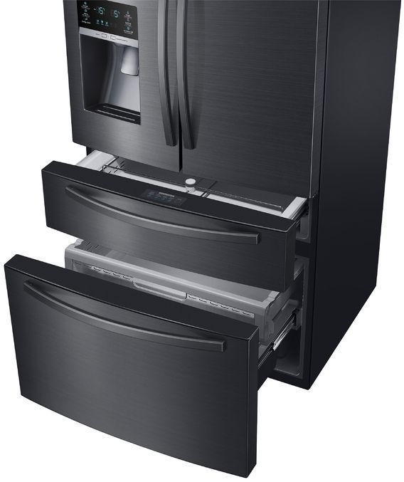 Samsung 24.7 Cu. Ft. Fingerprint Resistant Black Stainless Steel French Door Refrigerator 6