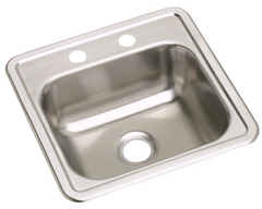 Elkay® Dayton Stainless Steel 15" x 15" x 5.19" Single Bowl Drop-in Bar Sink