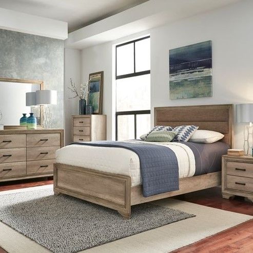 Liberty Sun Valley 4-Piece Sandstone Queen Upholstered Bedroom Set 17
