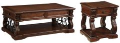 Signature Design by Ashley® Alymere 2-Piece Rustic Brown Living Room Table Set