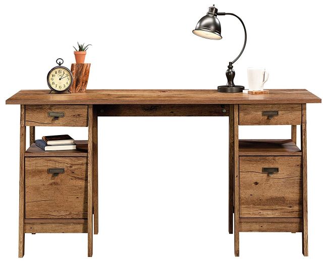 Sauder® Trestle® Vintage Oak Executive Desk-1