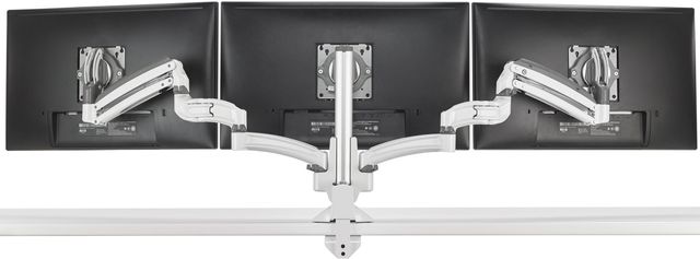 Chief® Kontour™ KX Series White Triple Monitor Arm Column Desk Mount