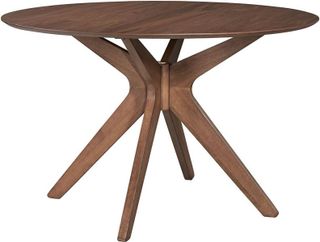 Liberty Furniture Space Savers Satin Walnut Round Pedestal Table