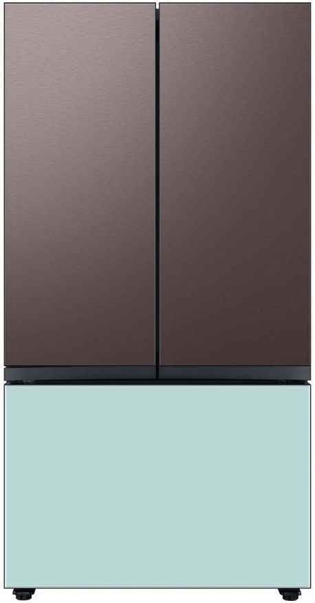 Samsung Bespoke 36" Morning Blue Glass French Door Refrigerator Bottom Panel 1