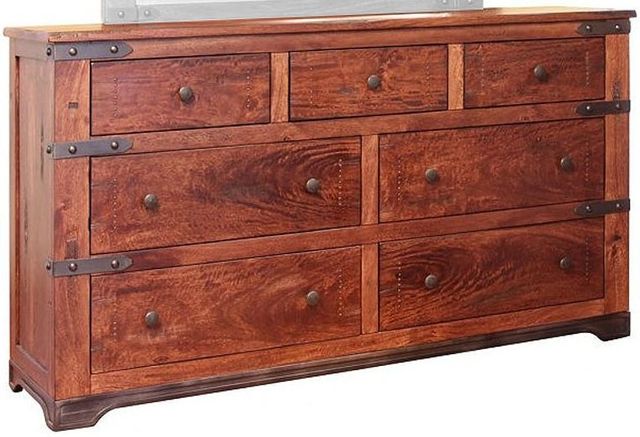 International Furniture Direct Parota Clear Laquer Dresser-0