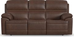 Flexsteel® Jackson Whiskey Power Reclining Sofa with Power Headrests