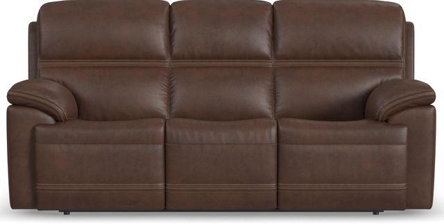 Flexsteel® Jackson Whiskey Power Reclining Sofa with Power Headrests-0