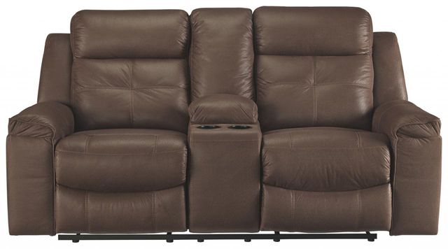 Signature Design by Ashley® Jesolo Coffee Double Reclining Loveseat with Console-0
