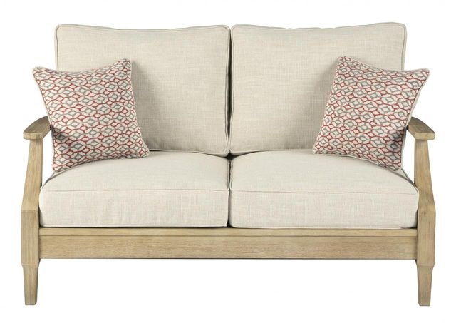 Clare View Beige Loveseat with Cushion 0