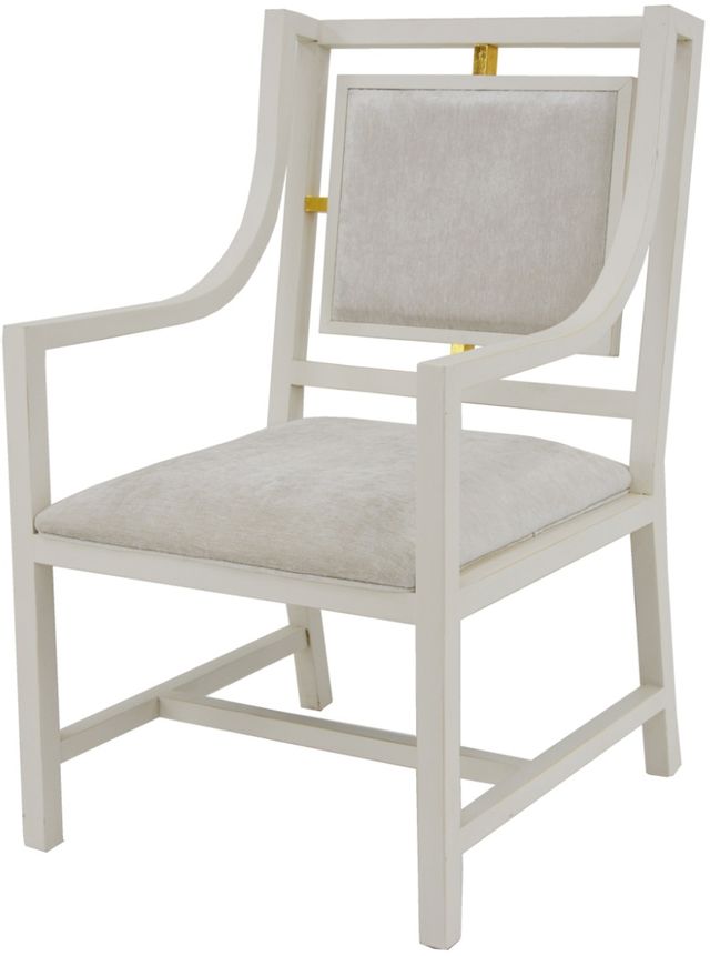 Zeugma Imports Gray/White Arm Chair-0