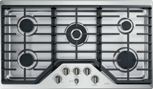 Café™ 36" Stainless Steel / Brushed Stainless Gas Cooktop 11