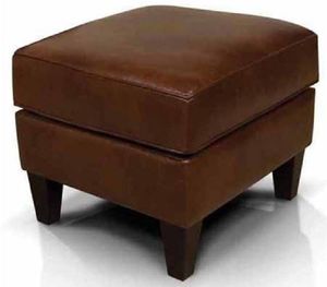 England Furniture Louis Leather Ottoman