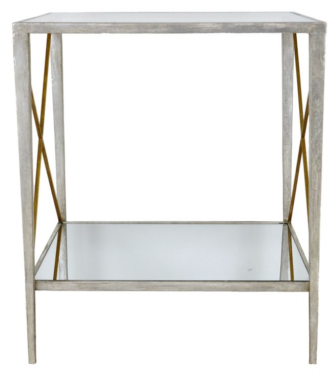 Zeugma Imports® Silver Side Table-0