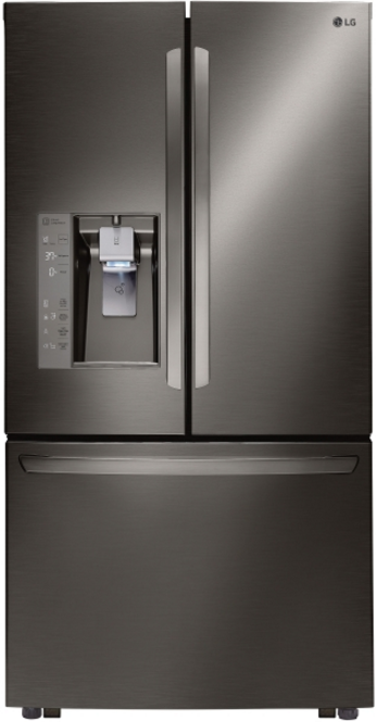 LG 32 Cu. Ft. 3-Door French Door Refrigerator-Black Stainless Steel