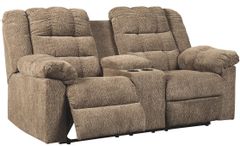 Signature Design by Ashley® Workhorse Double Reclining Loveseat with Console