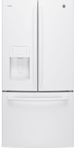 GE Profile™ 23.5 Cu. Ft. White French Door Refrigerator