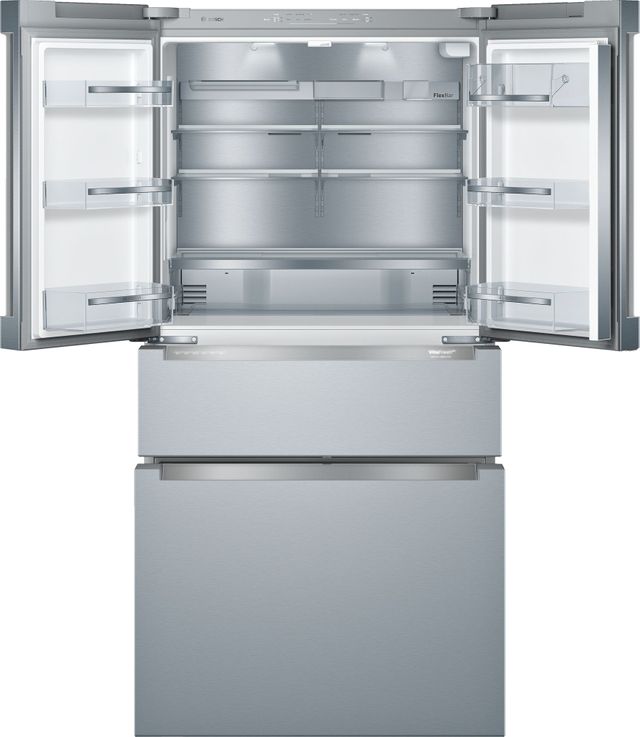 Bosch® 800 Series 36 in. 20.5 Cu. Ft. Stainless Steel Counter Depth French Door Refrigerator-1