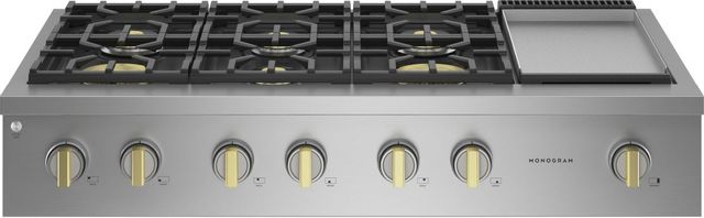 Monogram® Statement Collection 48" Stainless Steel Natural Gas Rangetop-0