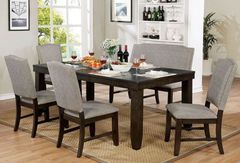 Furniture of America® Teagan Dark Walnut 6-Piece Counter Height Table Set