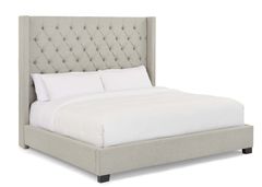 Gray King Upholstered Bed