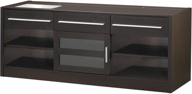 Coaster® Cappuccino 3-Drawer Built-In Connect-It TV Console-0