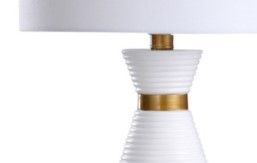 Stylecraft Poly Brown/White Table Lamp-1