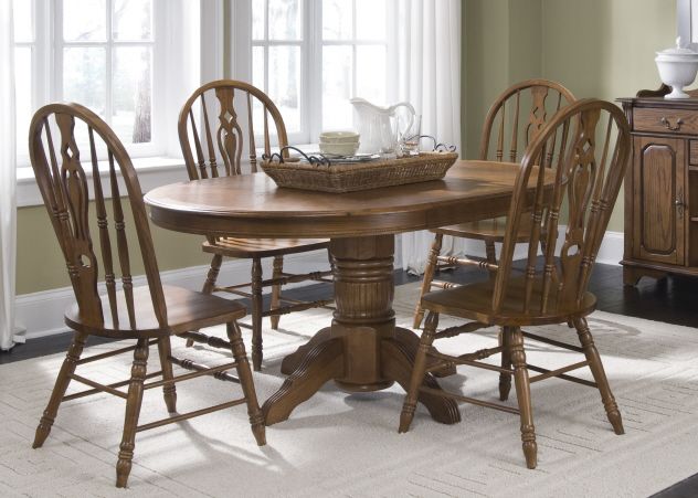 Liberty Old World Pedestal Table-0