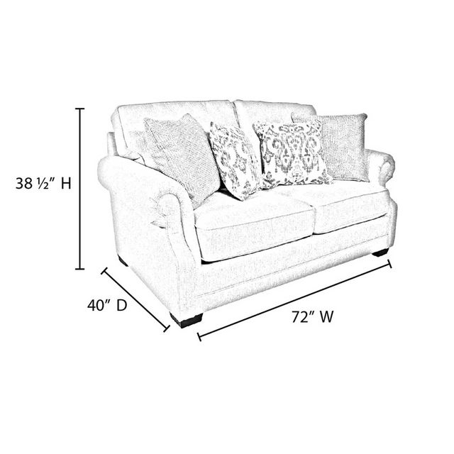Mayo Carmel Dust Loveseat with Stain-Resistant Fabric-3