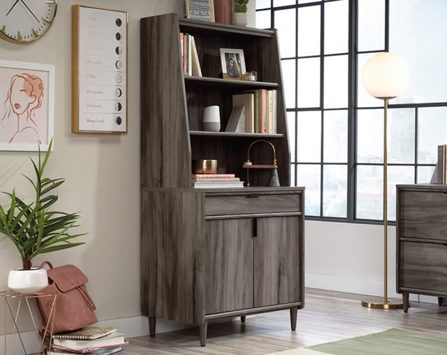 Sauder® Clifford Place® Jet Acacia Shelf Library Storage Hutch | Pieratt's