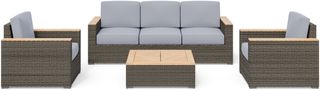 homestyles® Boca Raton 4-Piece Brown Outdoor Sofa Set