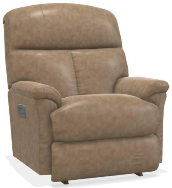 La Z Boy® Reed Beige Leather Power Rocking Recliner With Headrest Blvdhome 5800