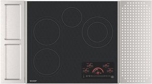 Sharp® 24" Black with Stainless Steel Side Trims Electric Cooktop