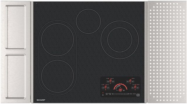 Sharp® 24" Black with Stainless Steel Side Trims Electric Cooktop-0