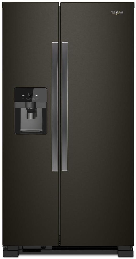 Whirlpool® 21.4 Cu. Ft. Side-by-Side Refrigerator-Black Stainless