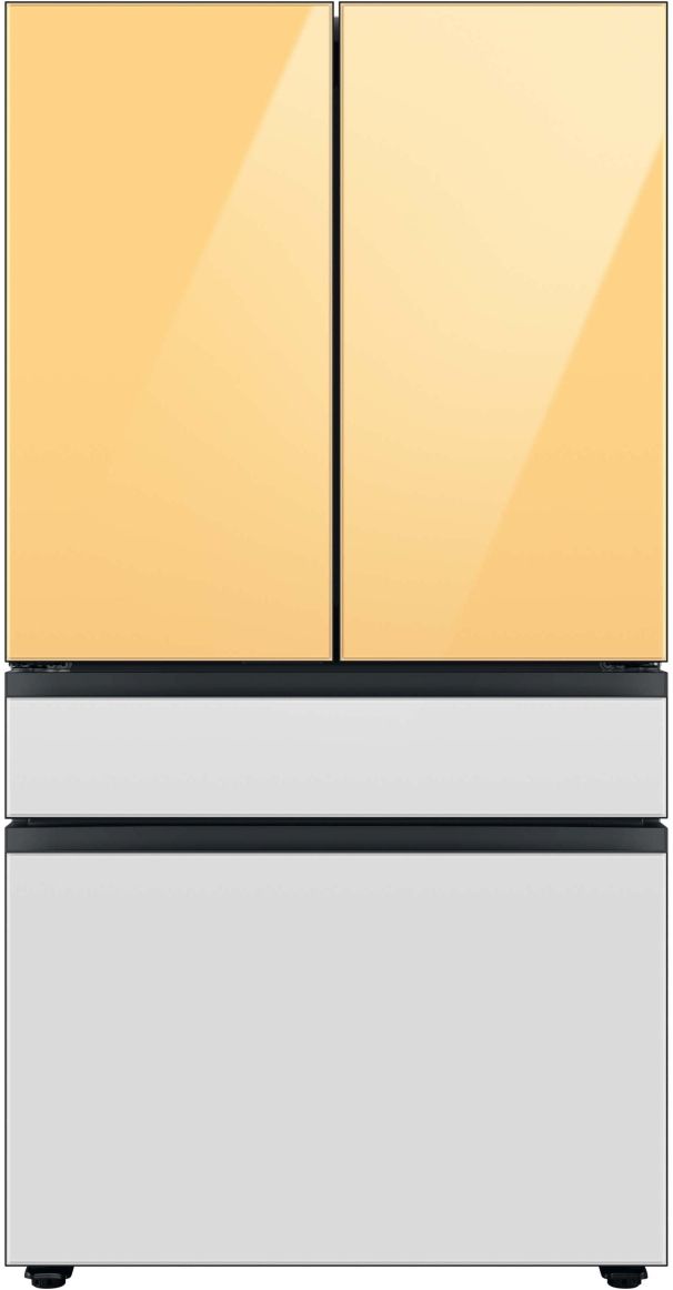 Samsung Bespoke 36" White Glass French Door Refrigerator Bottom Panel 4