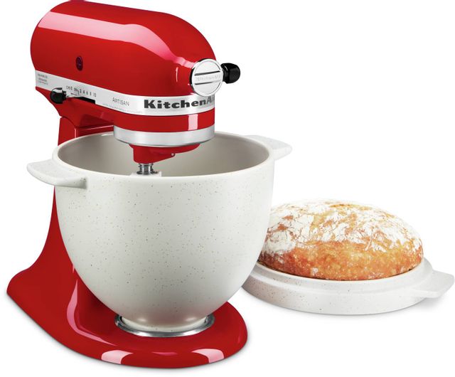 KitchenAid® Grey Speckle Bread Bowl with Baking Lid 2