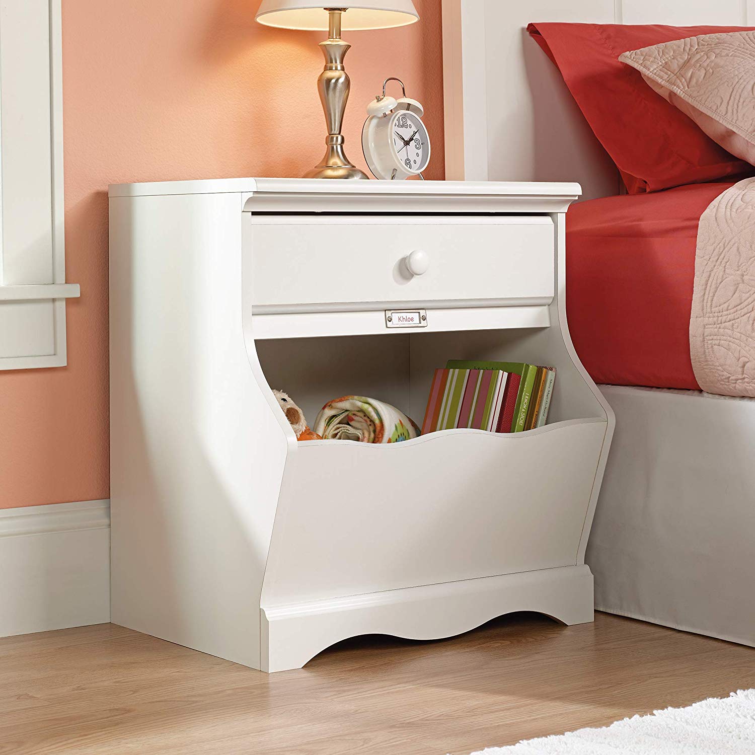 sauder storybook nightstand soft white