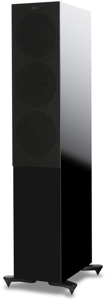 KEF R Series 6.5" Black Gloss Floor Standing Speaker 12