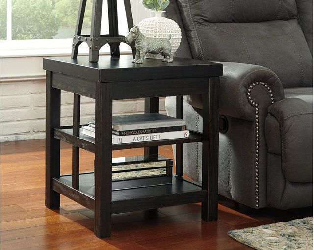 Signature Design by Ashley® Gavelston Rubbed Black Square End Table 5