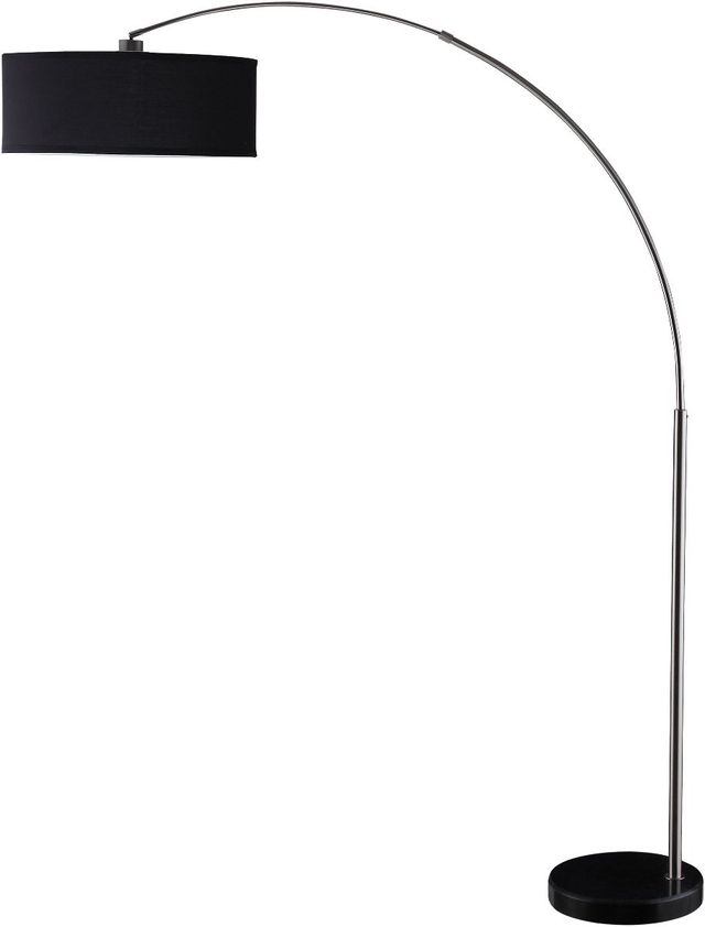 Coaster® Kawke Black And Chrome Drum Shade Floor Lamp-0