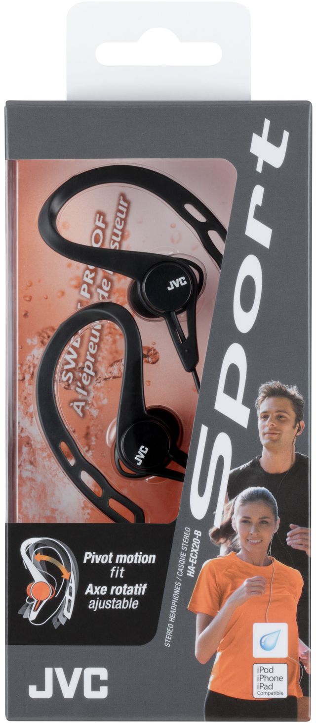 JVC HA-ECX20 Black In-Ear Sport Headphones 1