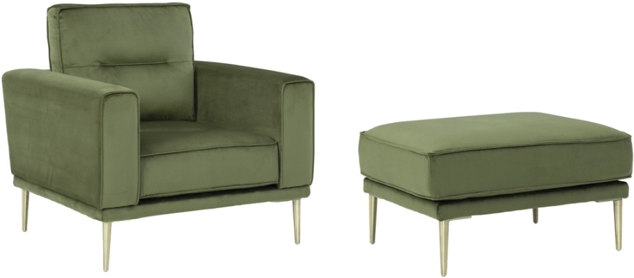 Signature Design by Ashley® Macleary 2-Piece Moss Chair and Ottoman Set