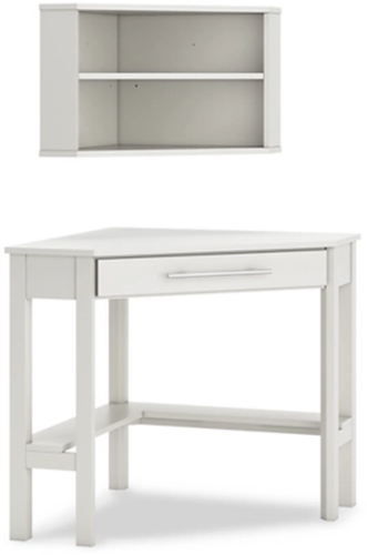 Signature Design by Ashley® Grannen 2-Piece White Corner Desk with Bookcase Set