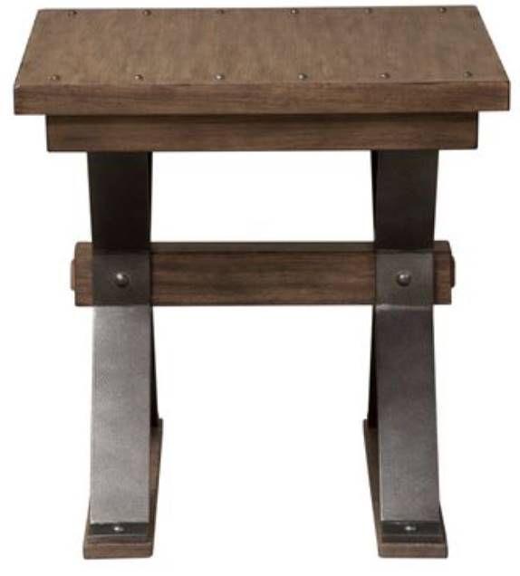 Liberty Sonoma Road Weather Beaten Bark End Table-1