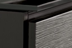Salamander Designs® Chameleon Chicago Low Profile 337 Black Oak Glass Top AV Cabinet 2