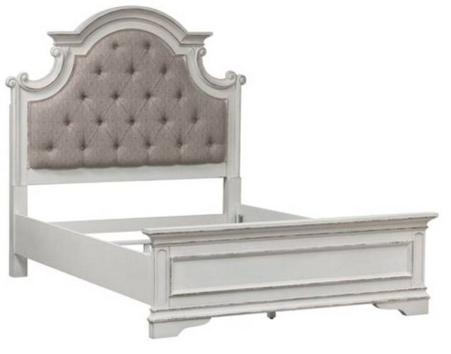 Liberty Magnolia Manor Antique White Youth Full Upholstered Bed