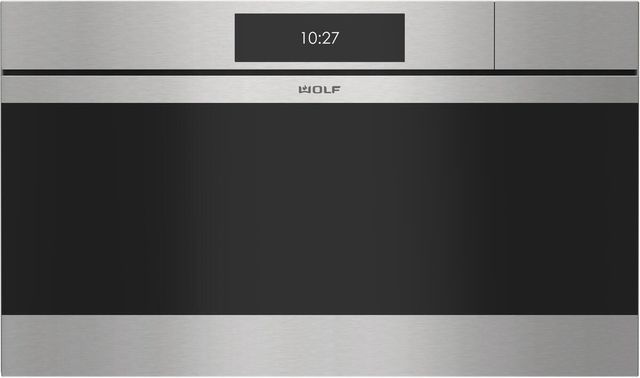 Wolf® M Series Contemporary 30" Stainless Steel Single Electric Wall Oven-0